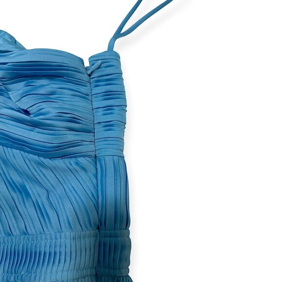 Jonathan Simkhai Annita Halter Dress Capri Blue Size 2 NWT - Picture 14 of 16